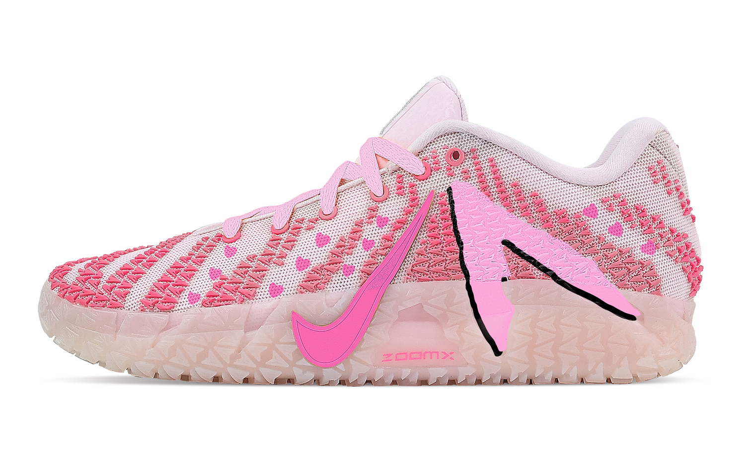 

Nike Ja Morant 3 Dopamine Dressing Pony Rebound Grip низкие баскетбольные кроссовки для мужчин, розовые