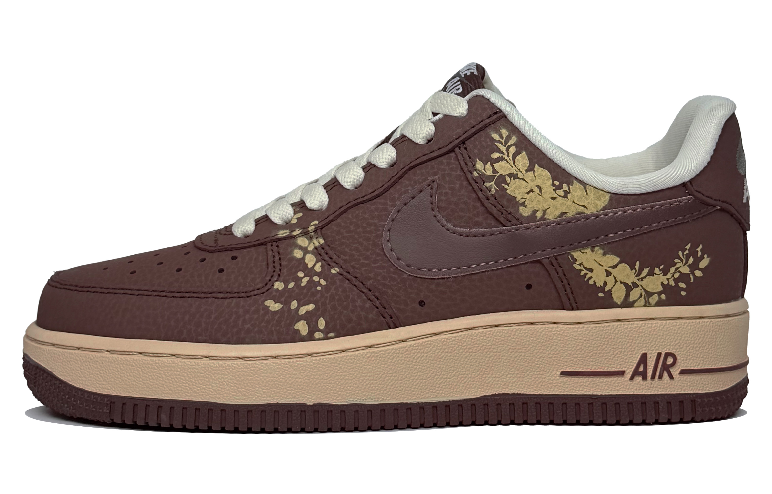 

Nike Кроссовки Air Force 1 Synthetic Leather Abrasion Resistant Low top мужские Brown