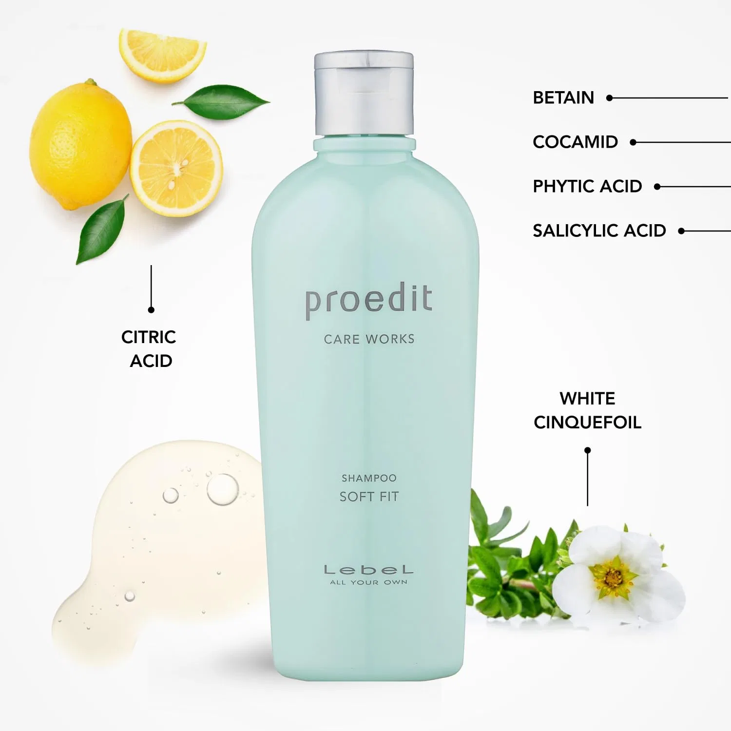 Японский набор для ухода за волосами Lebel Proedit Moisture & Softness: шампунь и бальзам Soft Fit Generic — фото 3
