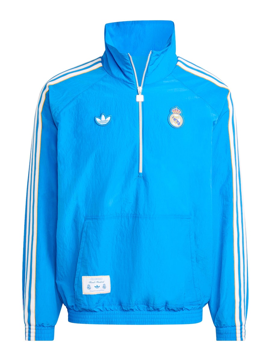 

Спортивная куртка ADIDAS PERFORMANCE Real Madrid Terrace Icons Half-Zip, лазурный