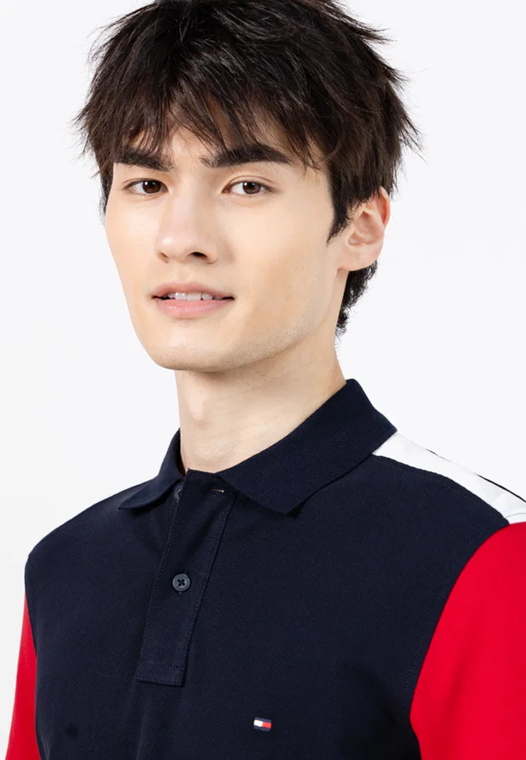 Поло Regular Fit, колорблок, пике, Th Mainline Tommy Hilfiger, темно-синий/мультиколор — фото 3