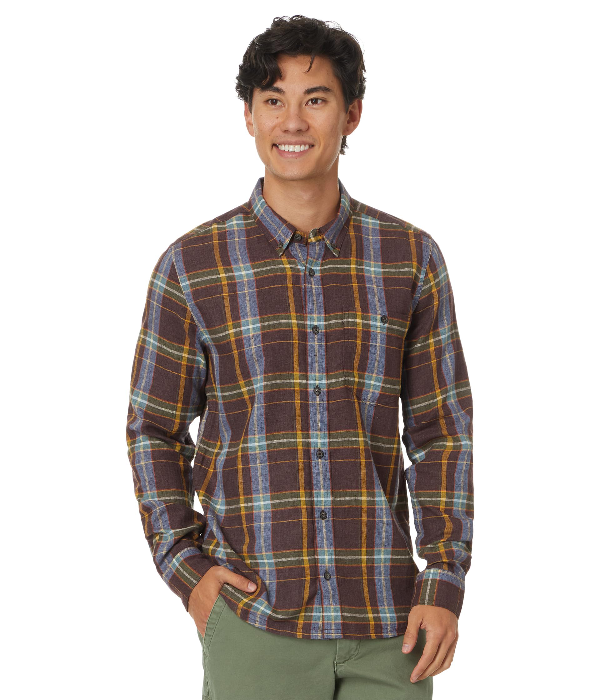 

Рубашка Toad&Co Airsmyth Long, цвет Carob Multi Windowpane