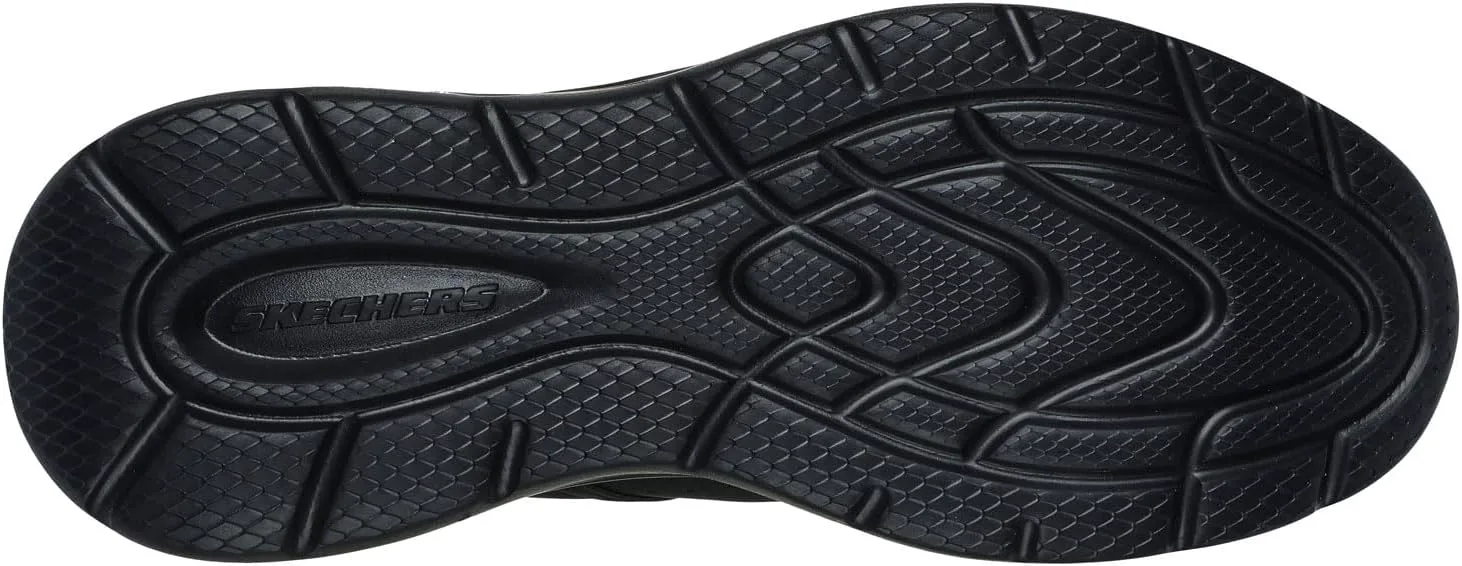 Мужские слипоны Skechers Streetwear Garner - Newick с низким профилем и шнуровкой на резинке, черный — фото 2