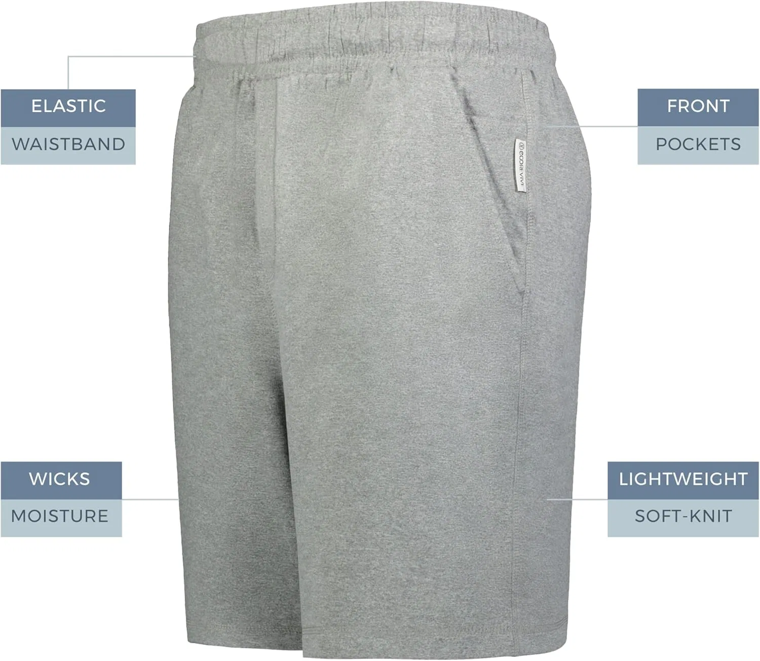 Детские шорты Holloway Boys Youth Soft Knit Ventura Shorts, Grey Heather — фото 4
