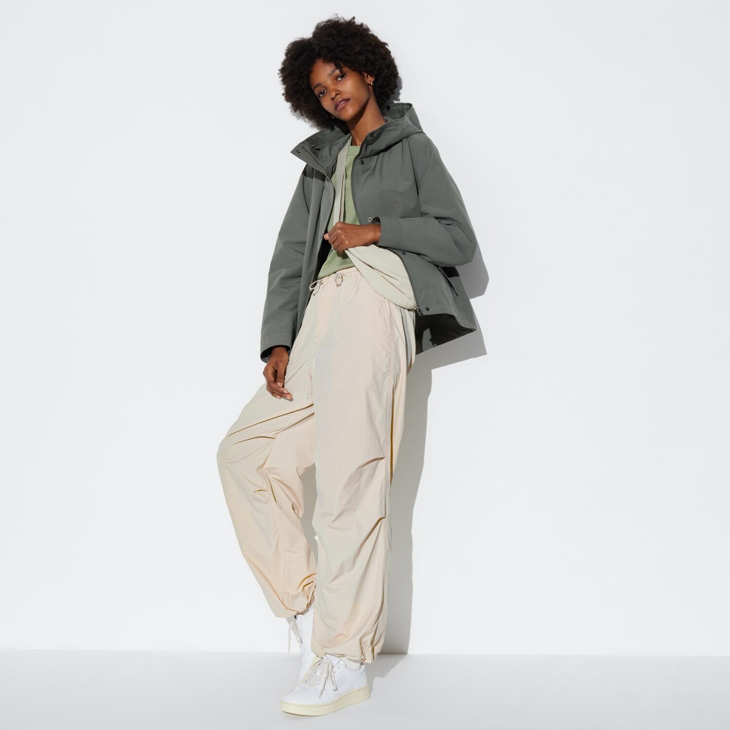 

Брюки UNIQLO широкие, бежевый