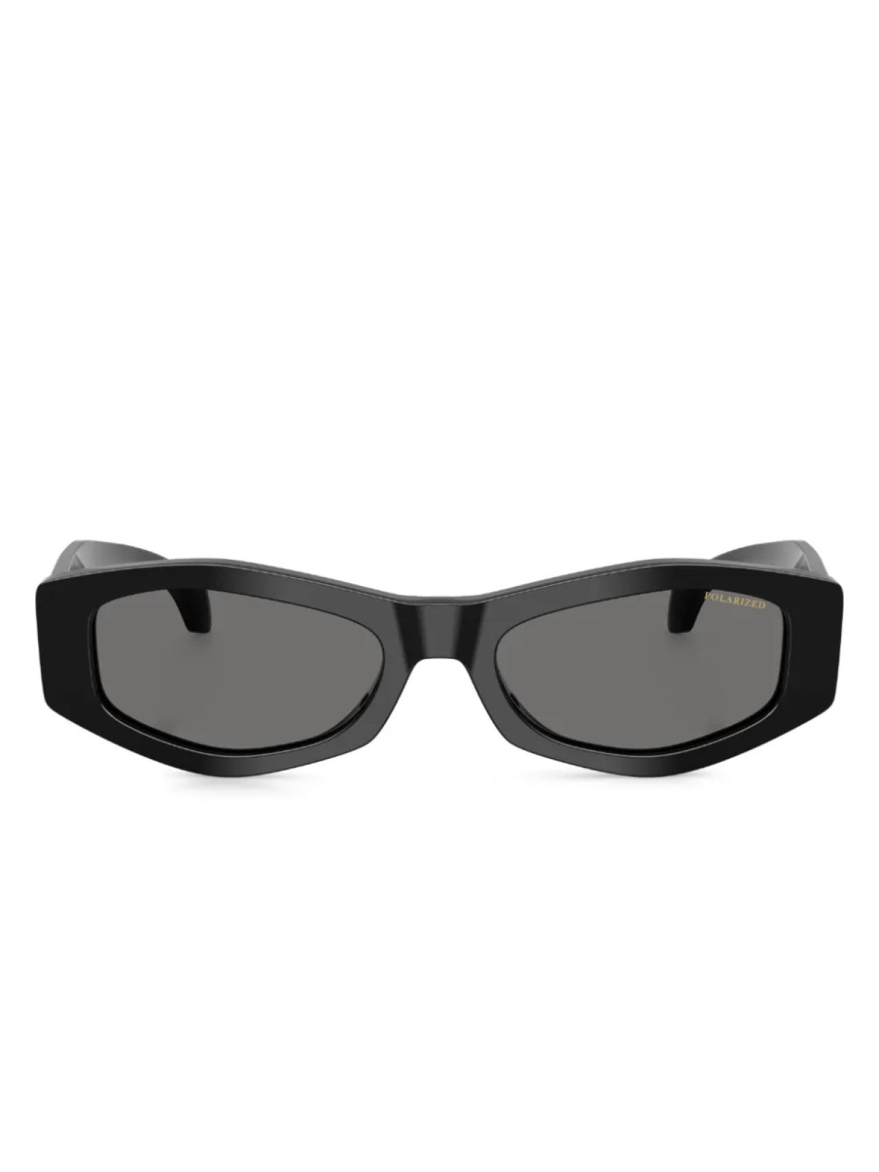 

Солнцезащитные очки в геометричной оправе Versace Eyewear, черный
