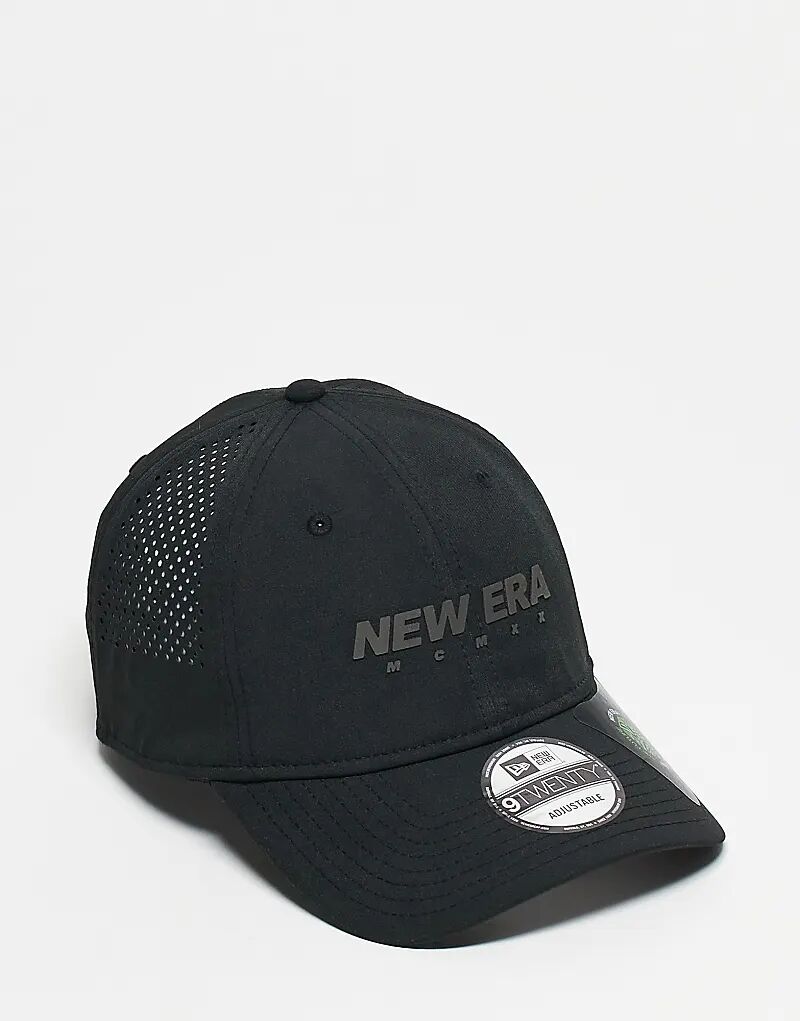 

Резиновая кепка с логотипом New Era 9twenty черного цвета