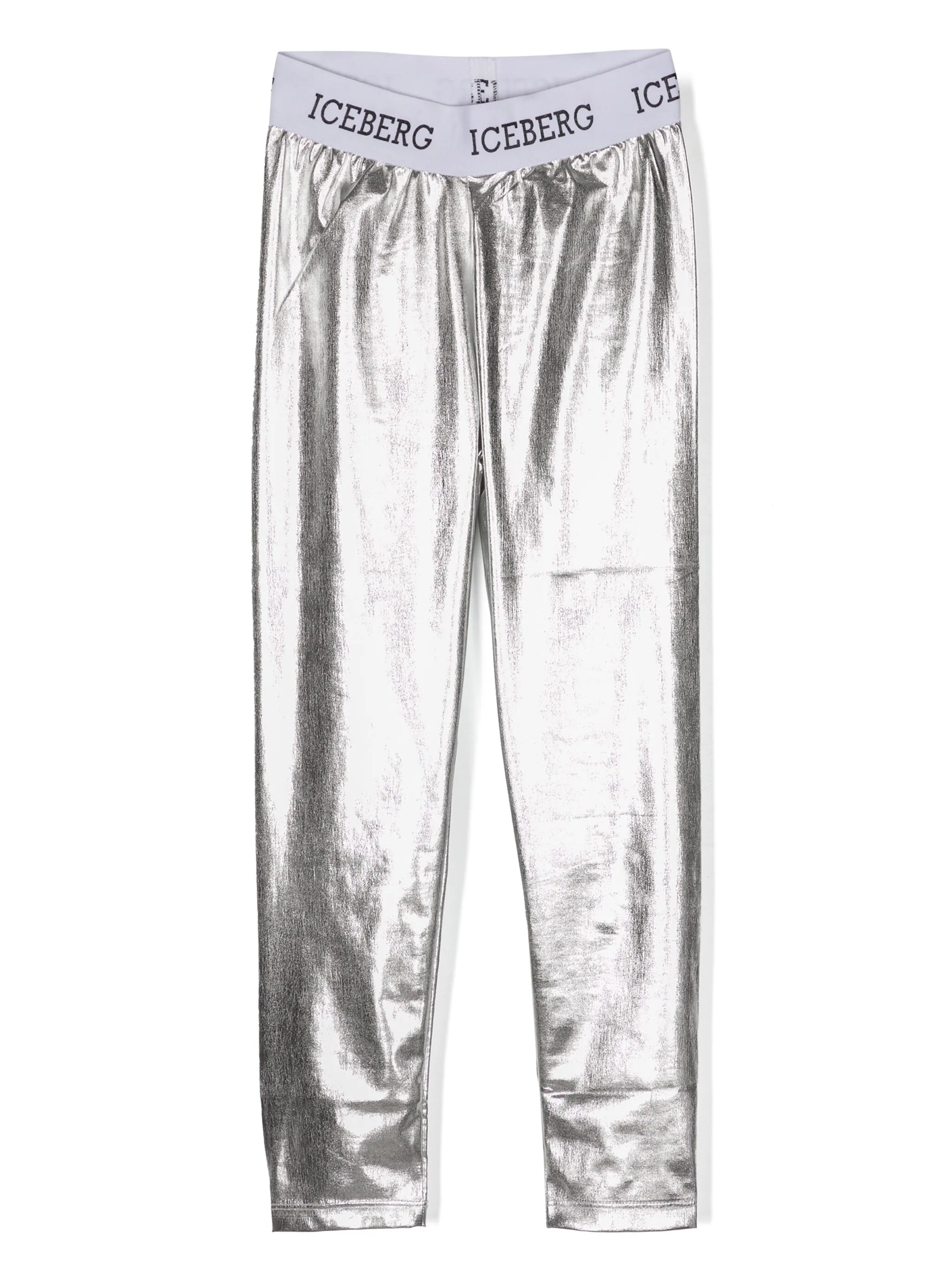 

Брюки с логотипом на поясе Iceberg Kids, серебристый