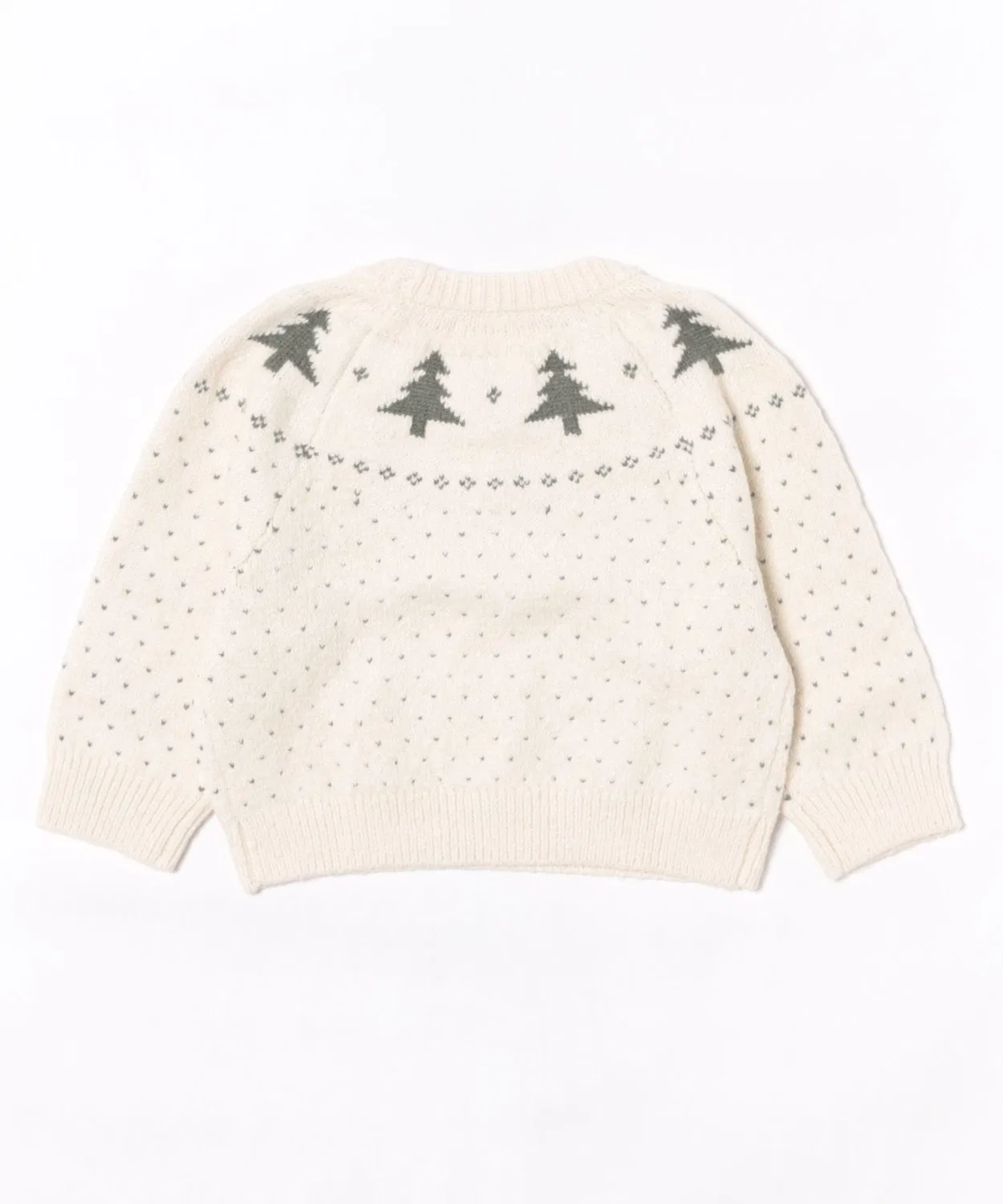 Свитер Fair Isle с деревьями Rylee + Cru, длинный рукав, натуральный — фото 2