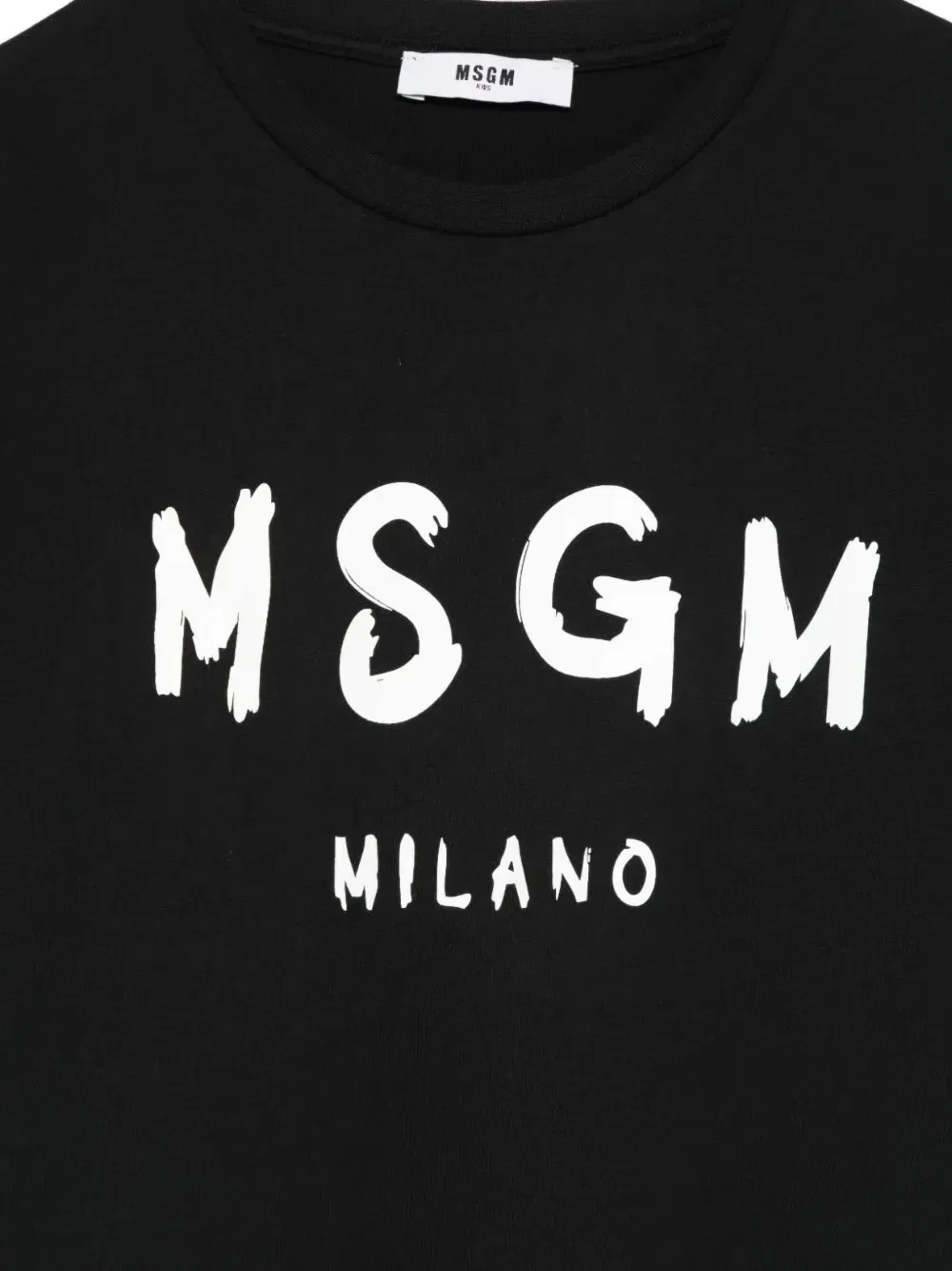 Футболка из хлопка с логотипом Msgm Kids, черный — фото 3