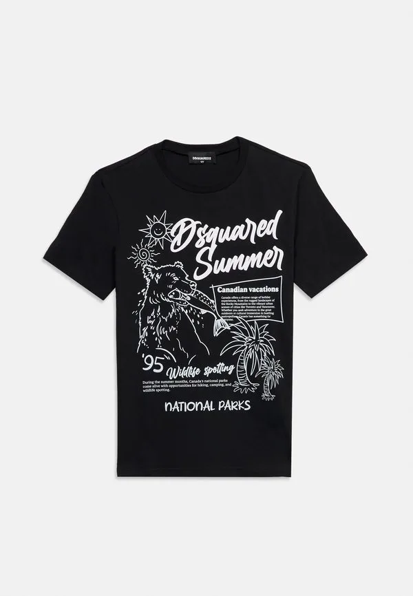 Футболка унисекс с принтом niko fit Dsquared2, Black — фото 3