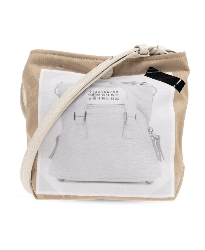 

Сумка через плечо с логотипом Maison Margiela, бежевый