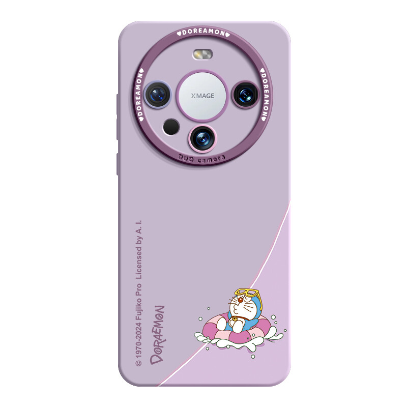 

Чехол для телефона RVIXE Avix Doraemon/Doraemon x Robot Cat, совместный бренд Rvixe, Roland Purple - Swimming Ring Dora