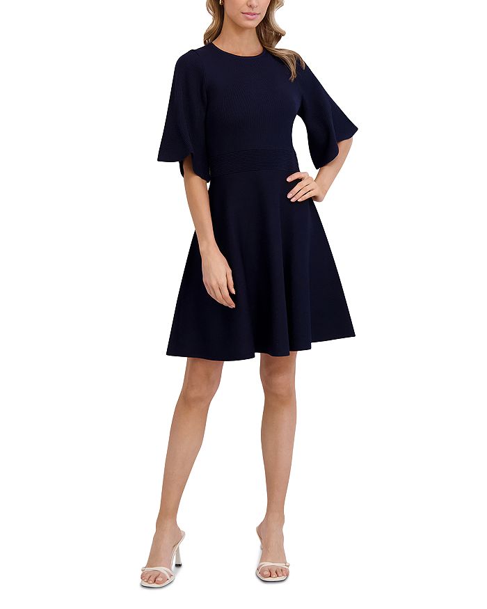

Мини-платье с расклешенными рукавами Ted Baker, синий