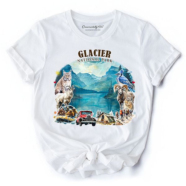 

Футболка с принтом национального парка Глейшер Ornamentallyyou