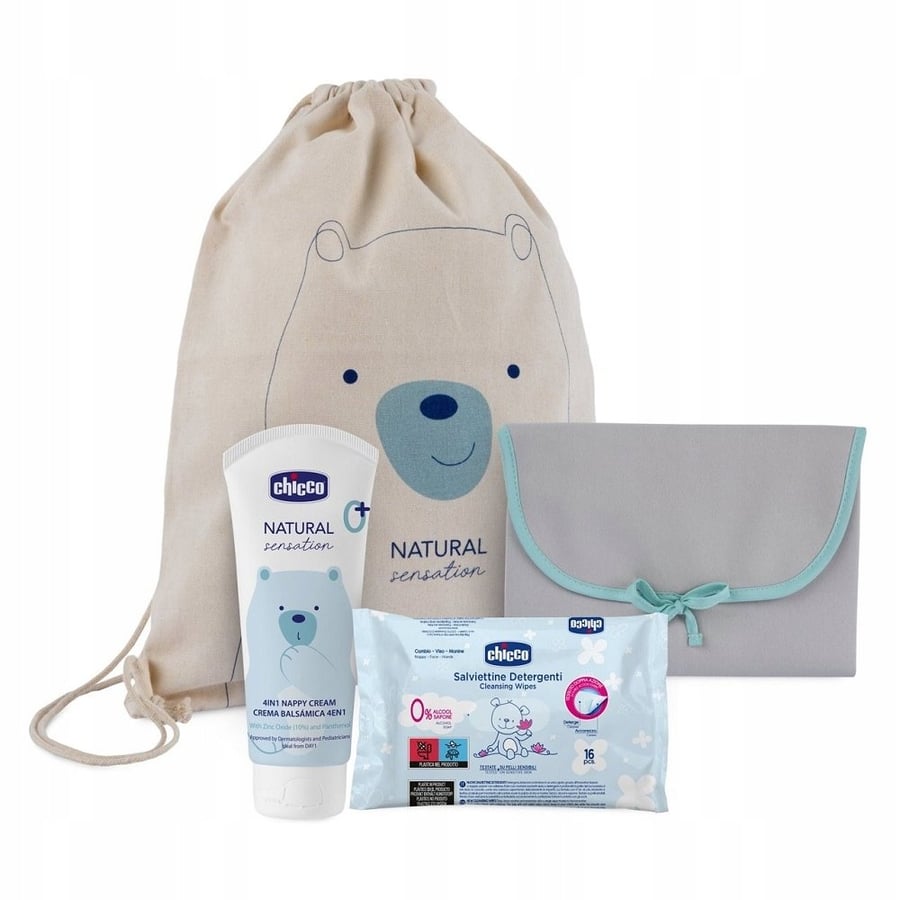 

Набор для смены подгузников Chicco Natural Sensation Nappy Change, коврик для пеленания + крем
