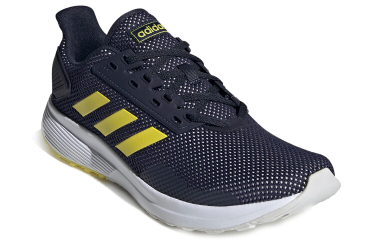 Кроссовки мужские Duramo 9 с низким верхом темно-синие/желтые/белые Adidas — фото 3