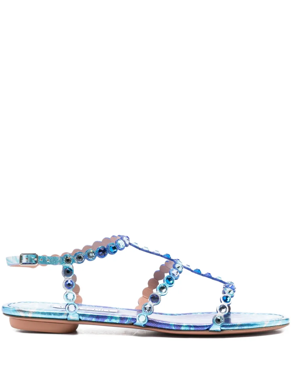 Сандалии Tequila с кристаллами Aquazzura, синий
