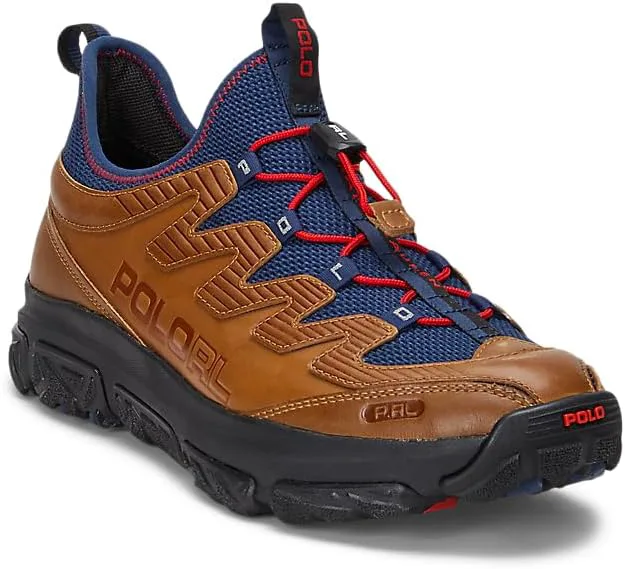 Мужские кроссовки Polo Ralph Lauren Adventure 300lt из кожи и сетки, темно-синий/красный