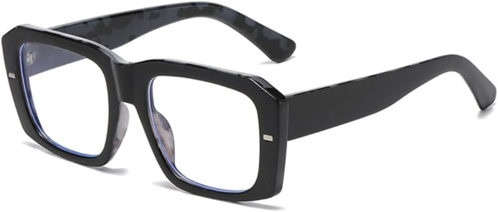 

Популярные модные квадратные женские солнцезащитные очки в винтажном стиле с заклепками, панк-стиль, мужские солнцезащитные очки с защитой от УФ-излучения UV400 и прозрачными линзами UATXTAU, Black Pattern Clear