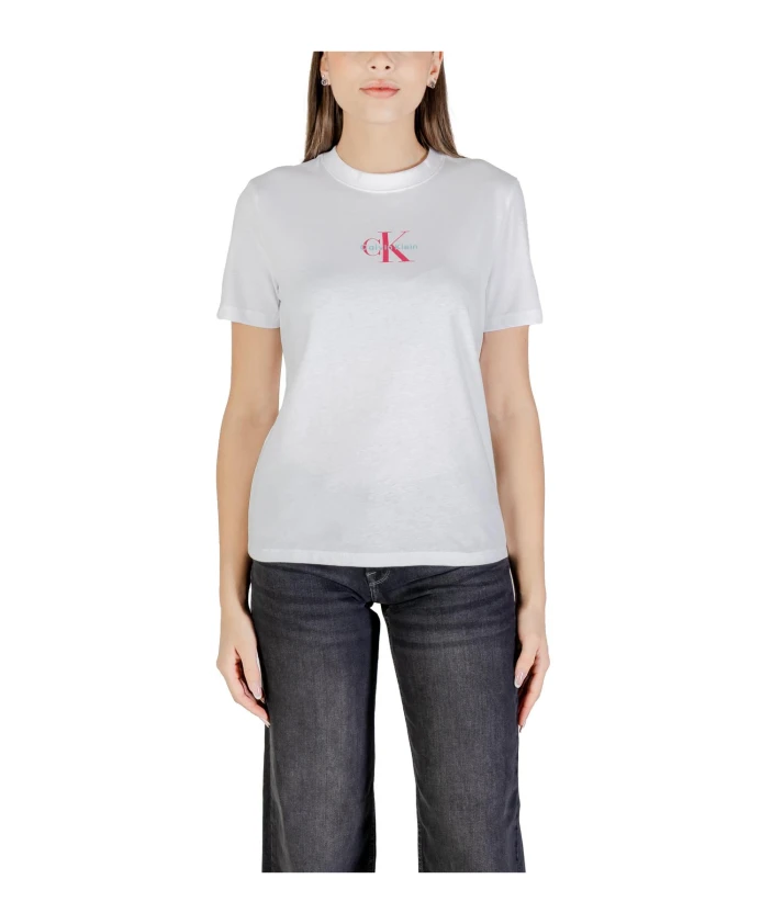 

Белая футболка с короткими рукавами и принтом Calvin Klein Jeans, белый