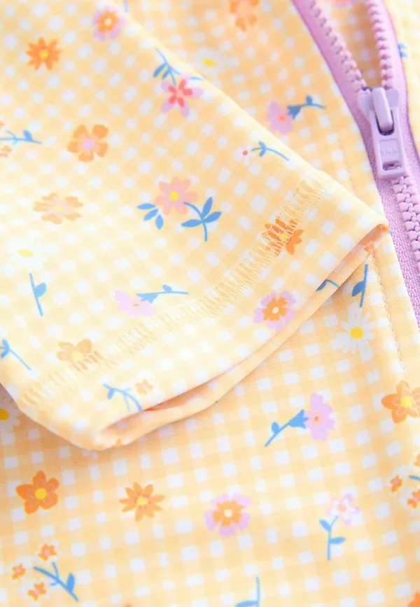 Купальник стандартного кроя Next, Yellow Gingham Ditsy — фото 3