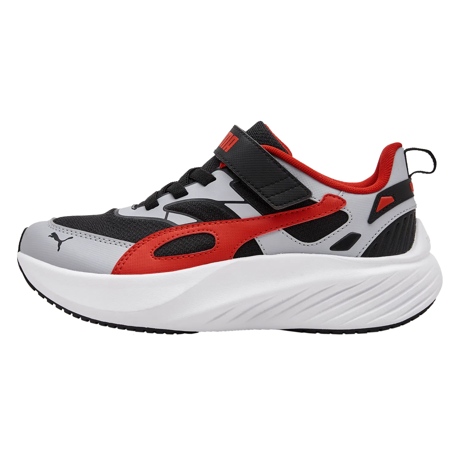 Детские кроссовки для бега PUMA Pounce Lite CM AC+ Light Gray-Red-Black