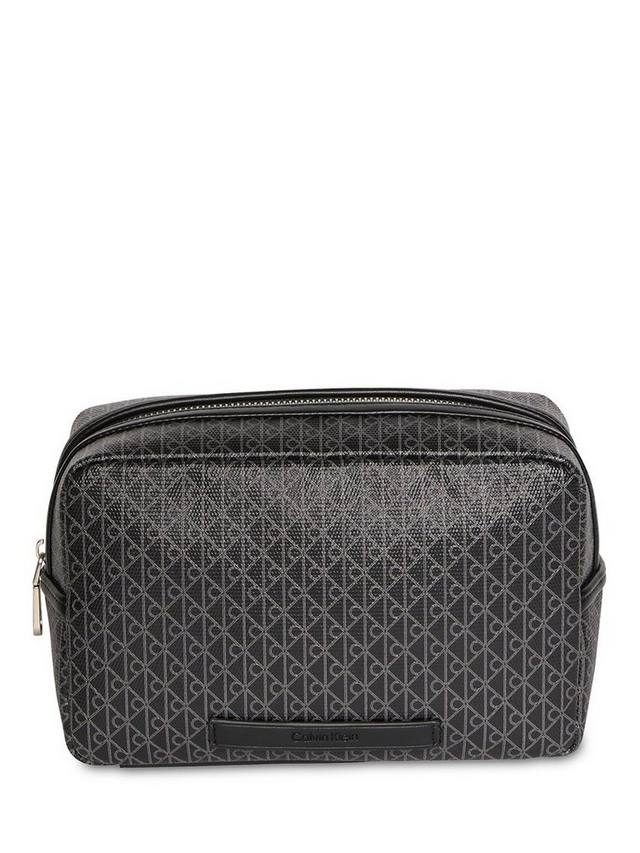 

Сумка-косметичка с монограммой и молнией Calvin Klein, Black