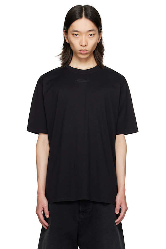 

Футболка с логотипом на груди Lanvin, черный