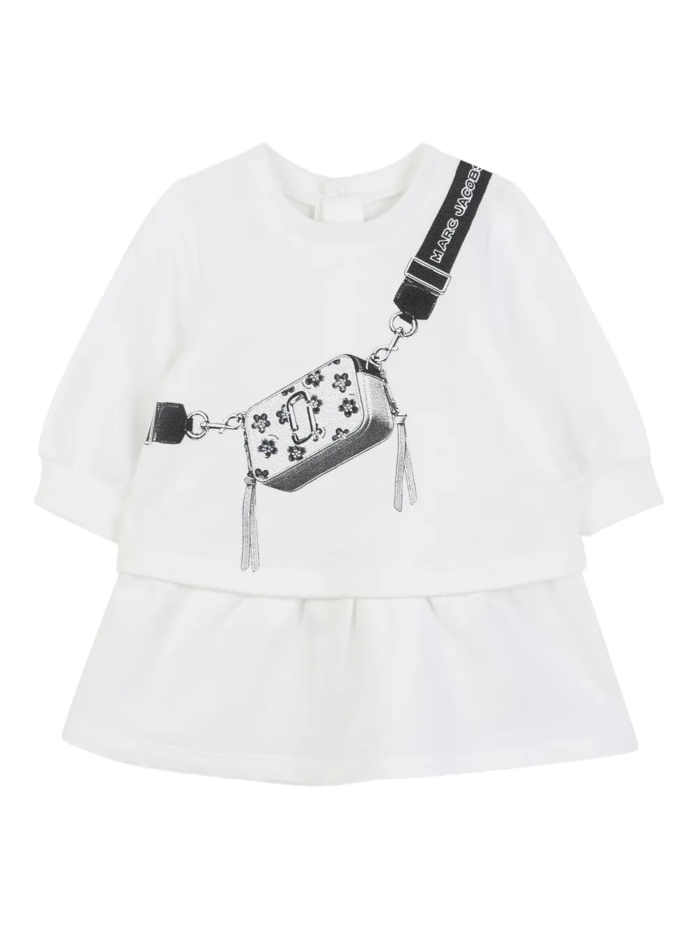 

Многослойное платье с графичным принтом Marc Jacobs Kids, белый