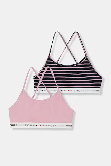 Бюстгальтер спортивный детский 2 шт Tommy Hilfiger, розовый