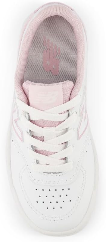 Кроссовки New Balance Unisex-Child Bb80 V1 на шнуровке, белый/розовый — фото 4