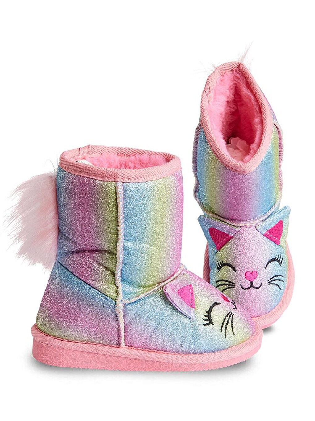 

Блестящие сапоги для девочек кошачьего цвета Denokids