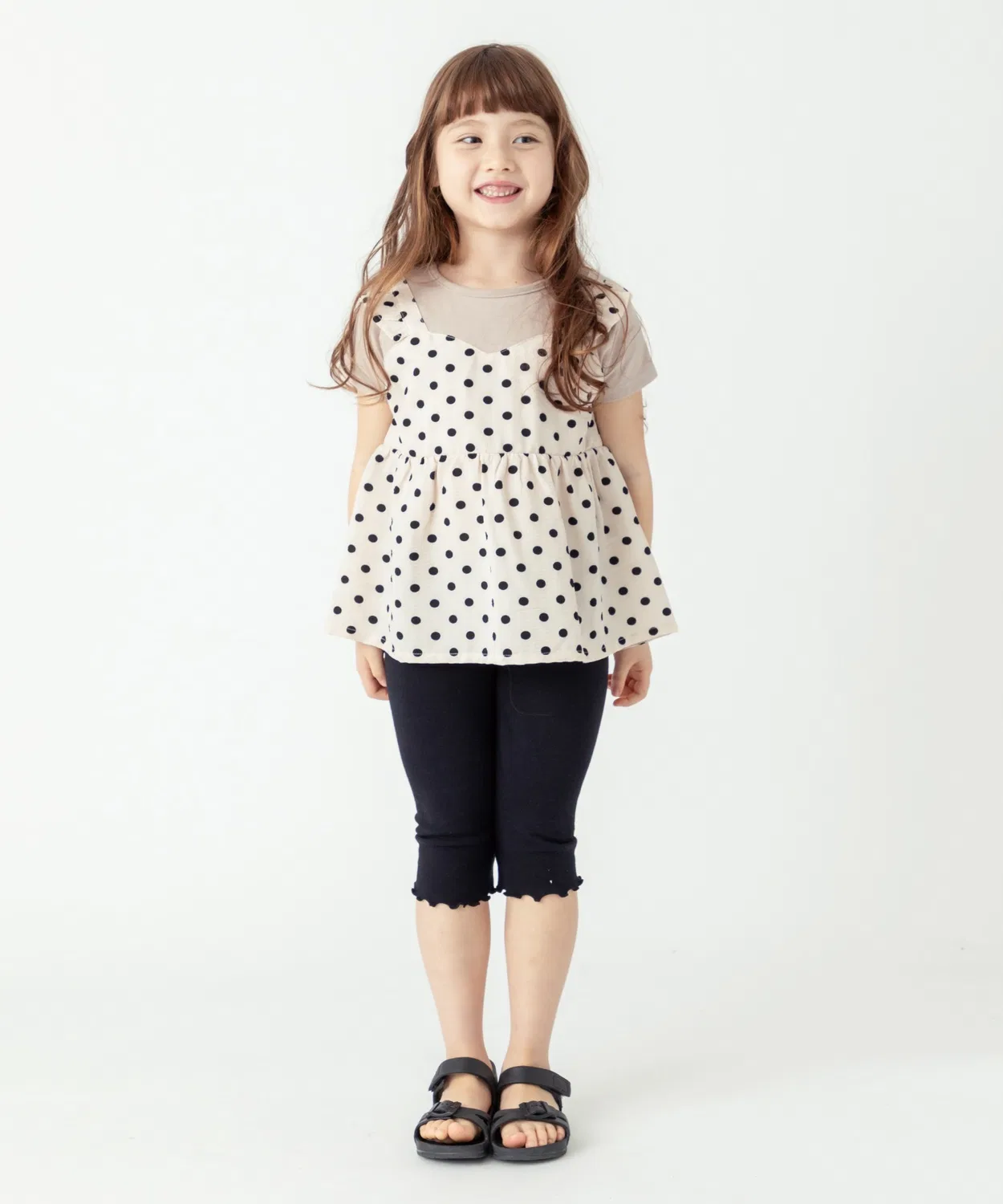 Леггинсы 6/8 длины с рюшами ever closet хлопковые желтые — фото 2