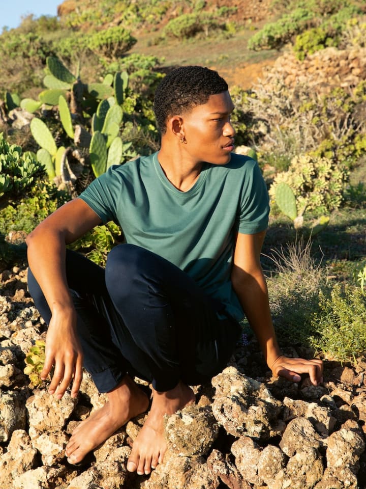 

Calida Мужская футболка с круглым вырезом цвета бензина