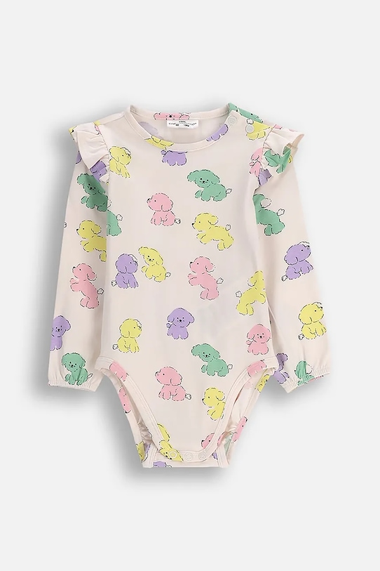 

Детский хлопковый боди Coccodrillo, бежевый