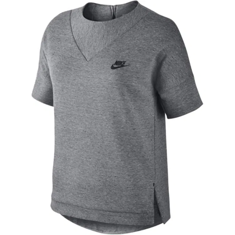 Футболка женская серая crew neck moderate Nike, Gray