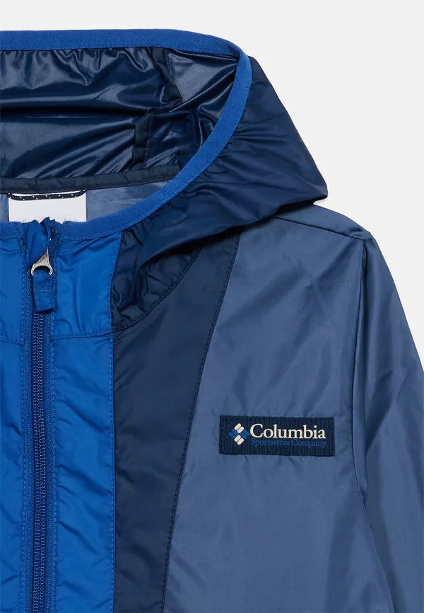 Куртка-Ветровка с капюшоном и спинкой для активного отдыха Columbia, Dark Mountain/ Coll Navy/Mountain Blue — фото 3