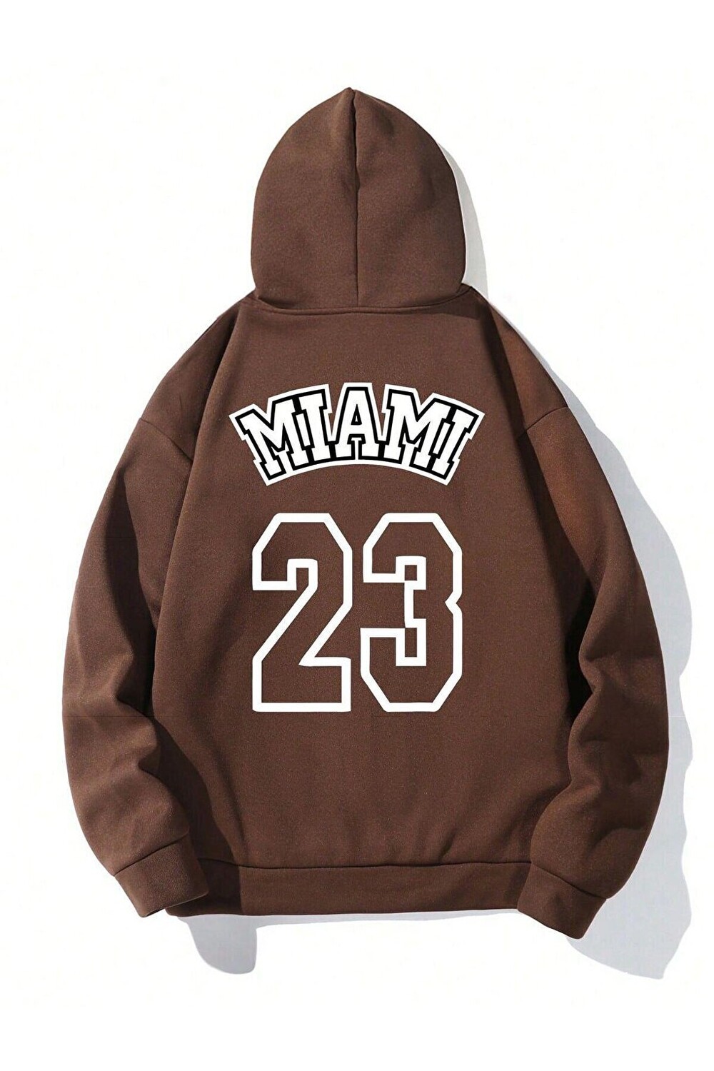 

Толстовка с капюшоном и принтом унисекс BROWN Miami 23 Trendseninle