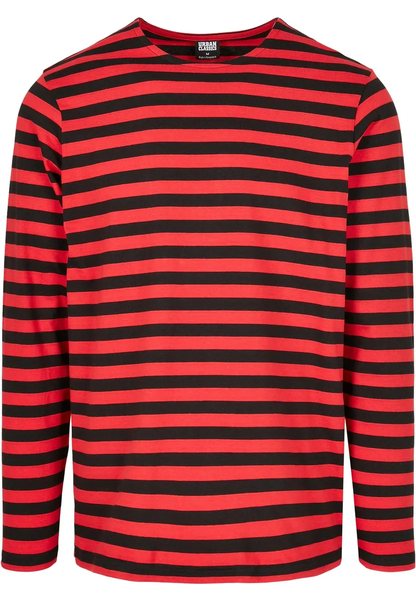 

Рубашка с длинными рукавами URBAN CLASSICS " Urban Classics Men's Regular Stripe LS", цвет Firered/Black