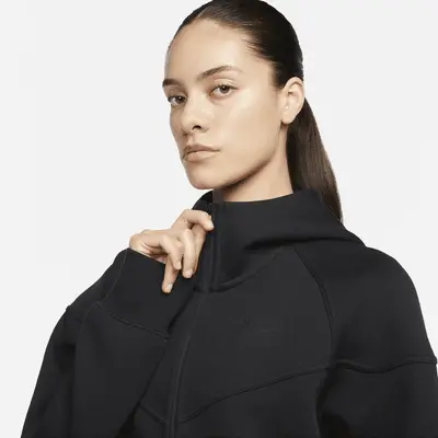 Худи Nike Sportswear Tech Fleece Windrunner, черный — фото 4