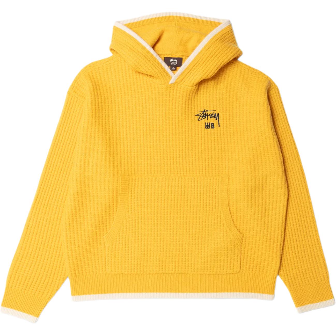 

Унисекс худи Wales Bonner Co brand FW25 из кашемира Stussy, желтый