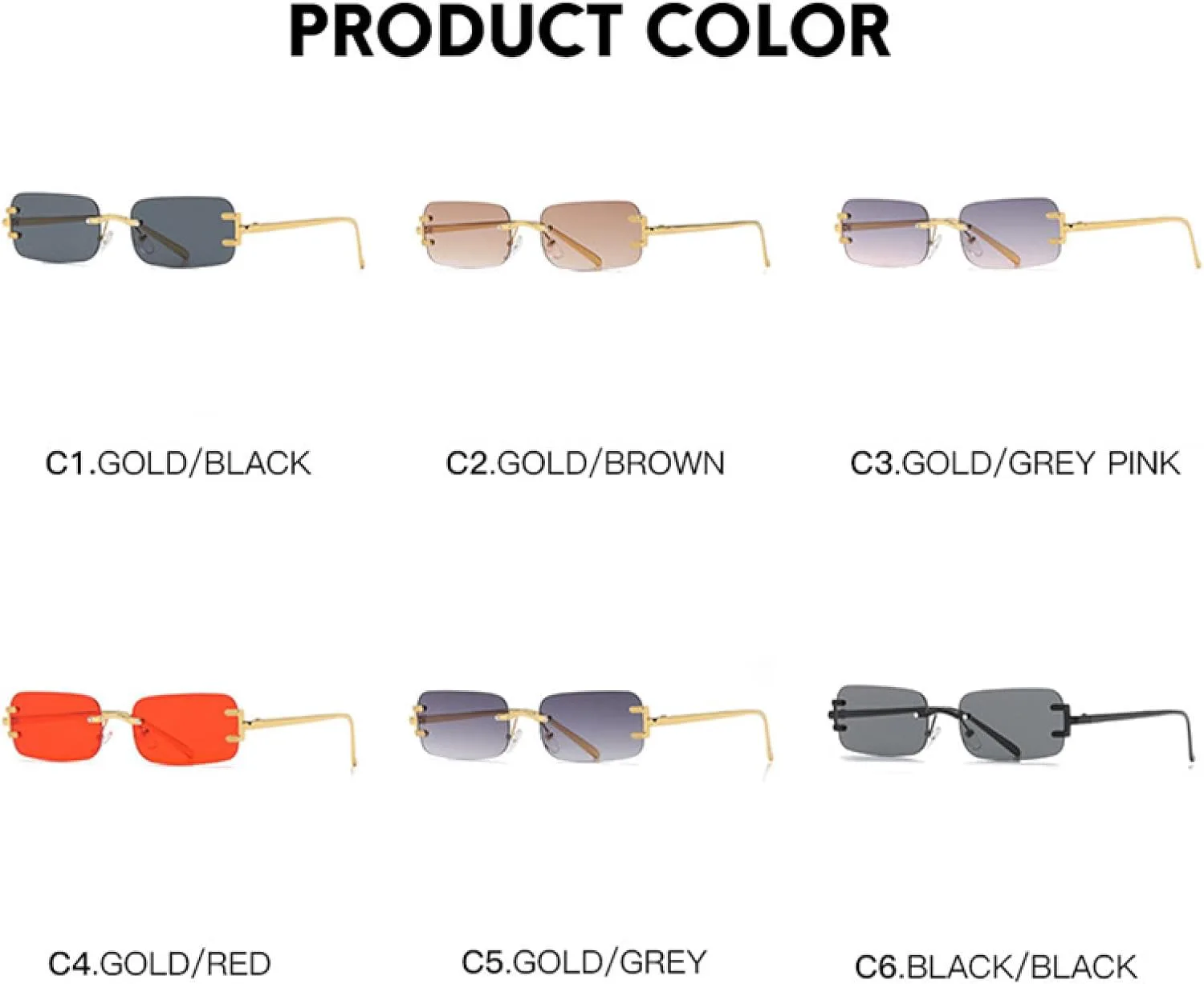 

Солнцезащитные очки с защитой от УФ-излучения UV400 | Без оправы из металла | Для женщин и мужчин | Для занятий спортом на открытом воздухе и вождения DSVIGF, Gray