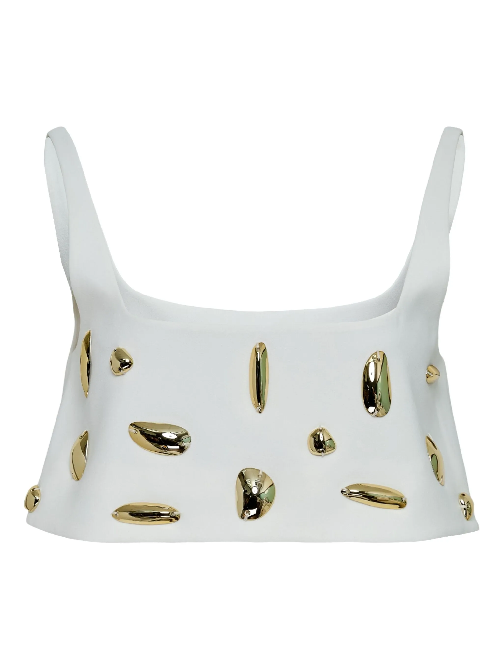 

Декорированный топ Lya с U-образным вырезом Alexia, белый