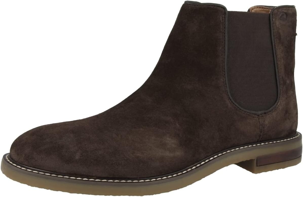 Мужские ботинки Clarks Jaxen Chelsea, Brown Sde — фото 4