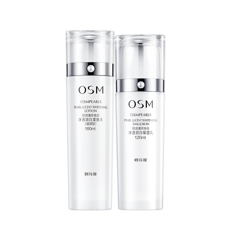 

OSM Набор для ухода за кожей pearl white прозрачный и увлажняющий, осветляющий темные пятна, 160мл+120мл