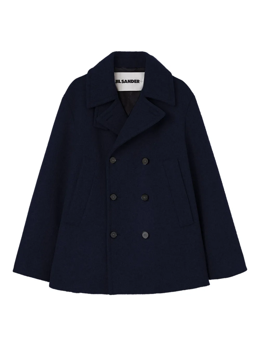 

Двубортный шерстяной пиджак JIL SANDER, синий