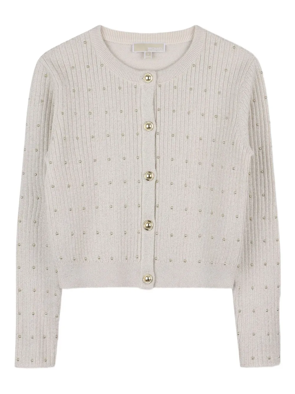 

Кардиган в рубчик с декорированными пуговицами Michael Kors Kids, золотой