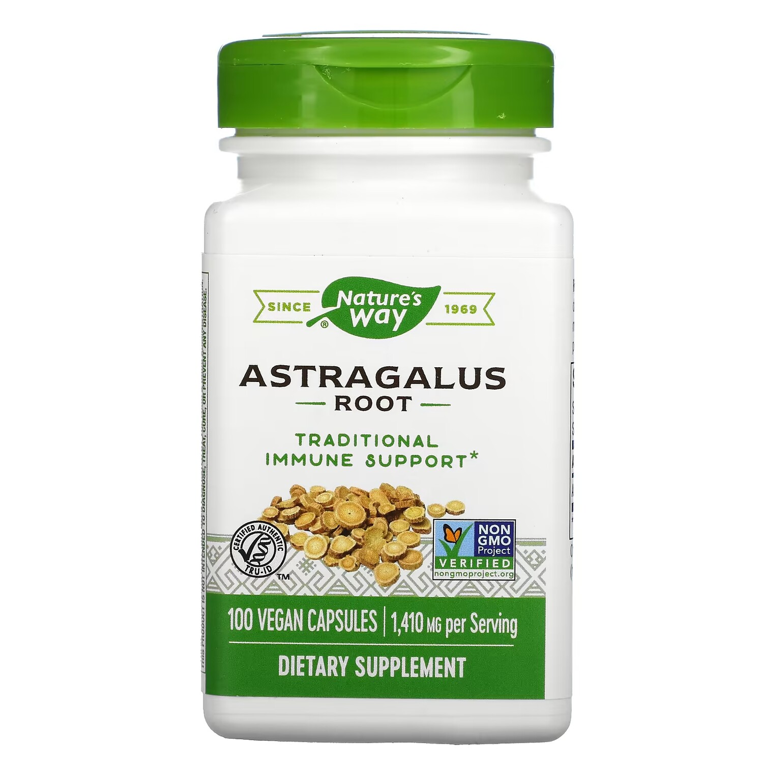 

Корень астрагала Nature's Way 1410 мг, 100 веганских капсул