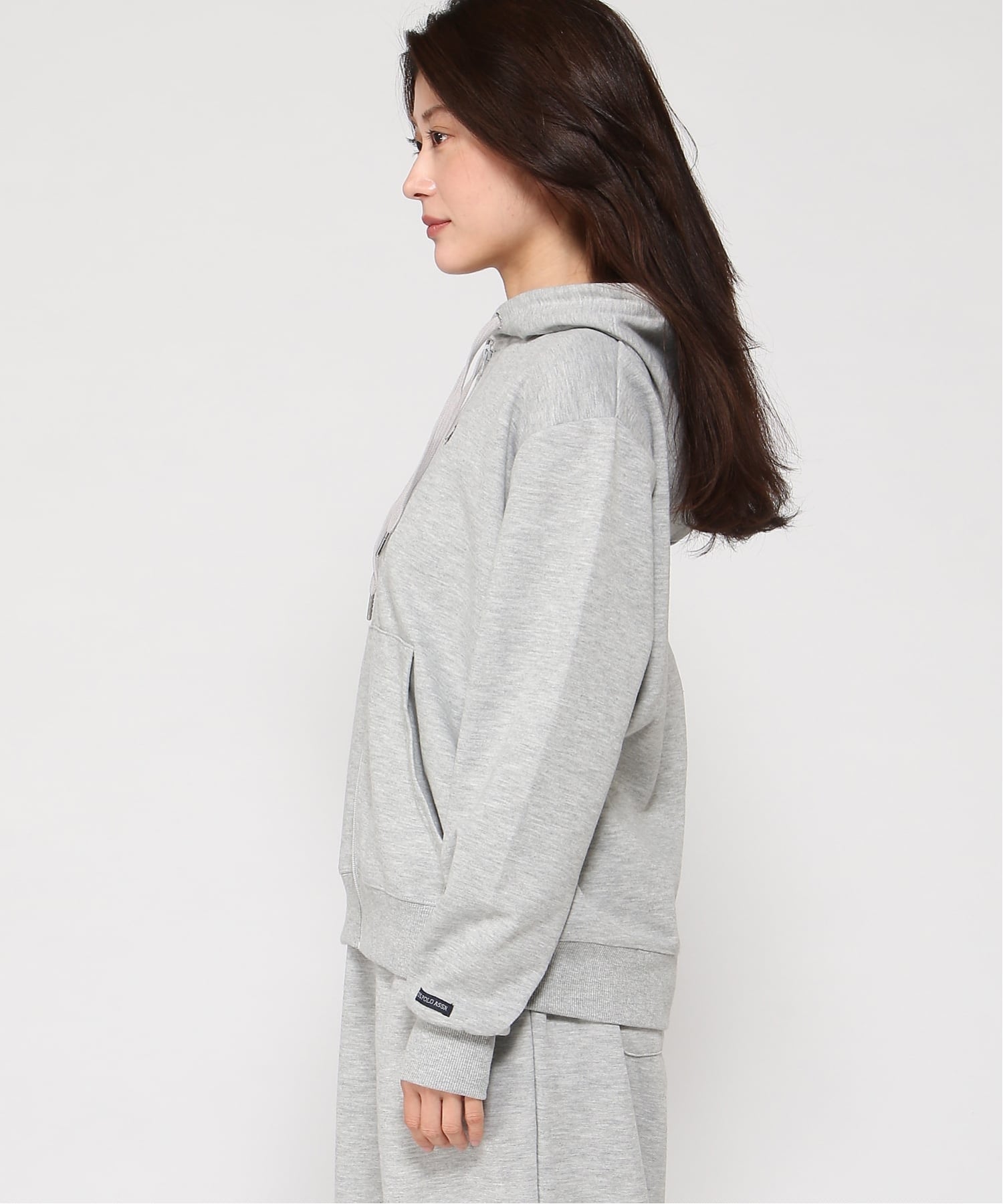 Американская ассоциация поло / (Запад) Картонная толстовка на молнии U.S. Polo Assn., Heather Gray — фото 3